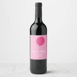 Rótulo De Garrafa De Cerveja É uma moça moderna Rótulo de Vinho Rosa Quadrado