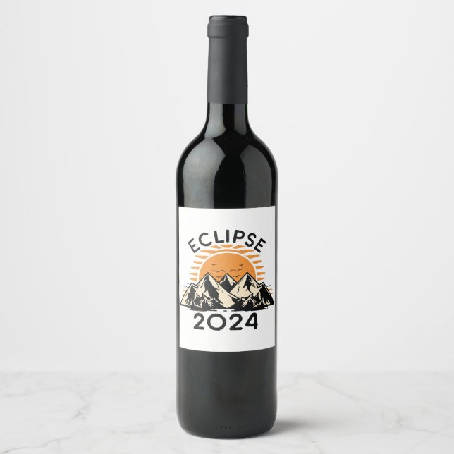 Rótulo De Garrafa De Cerveja Eclipse Total do Sol 2024 (Frente)