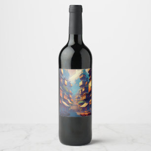 Rótulo De Garrafa De Cerveja Edifícios