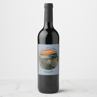Rótulo De Garrafa De Cerveja Edvard Munch A Coleção De Itens Da Parte Do Gritar