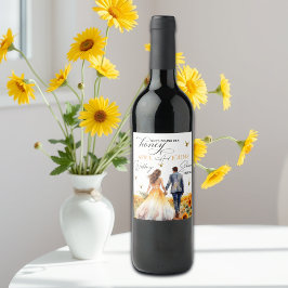 Rótulo De Garrafa De Cerveja Ela Encontrou Seu Chá de casamento De Mel