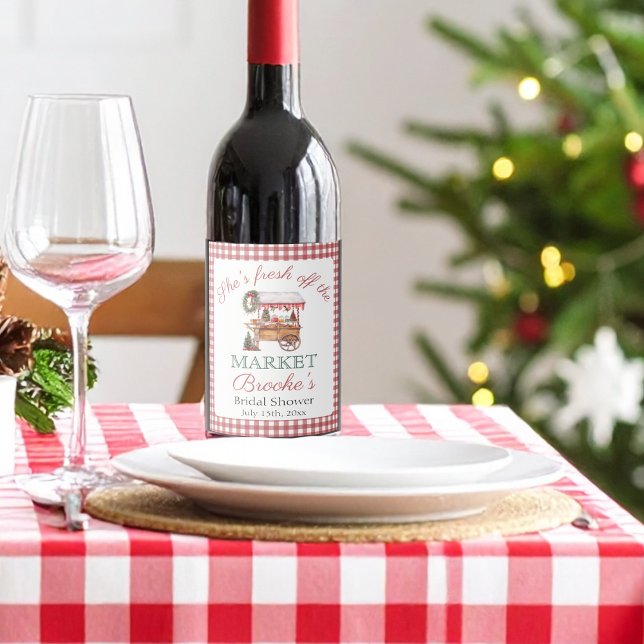 Rótulo De Garrafa De Cerveja Ela está fresca do mercado de Natal Noiva Shower (Criador carregado)