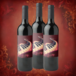 Rótulo De Garrafa De Cerveja Elegance in motion, the curved piano. 