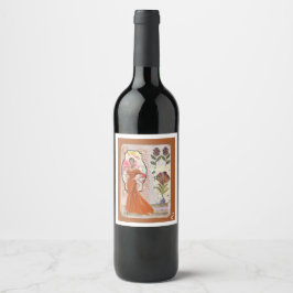 Rótulo De Garrafa De Cerveja Elegância Âmbar