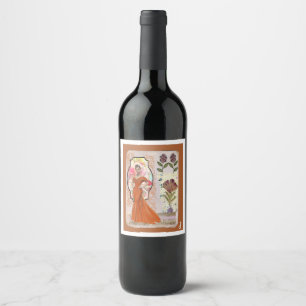 Rótulo De Garrafa De Cerveja Elegância Âmbar