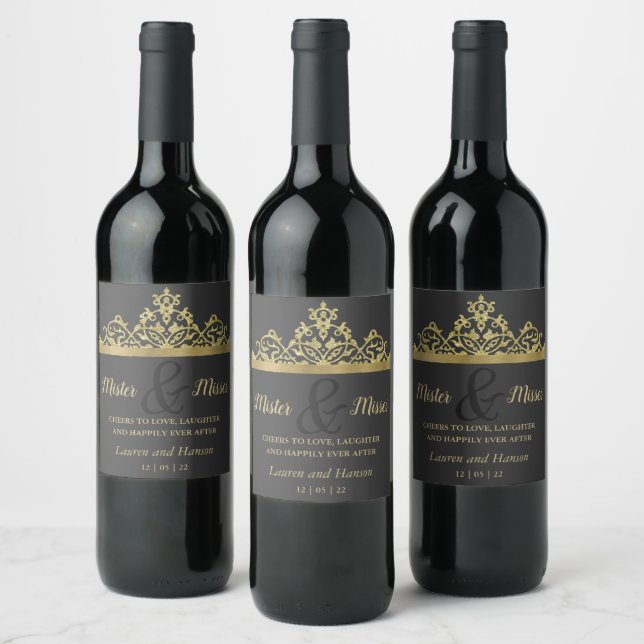 Rótulo De Garrafa De Cerveja Elegância Dourada e rápida (Garrafas)