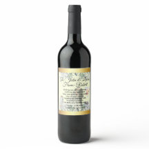 Elegant Custom Wine Bottle Labels for Weddings