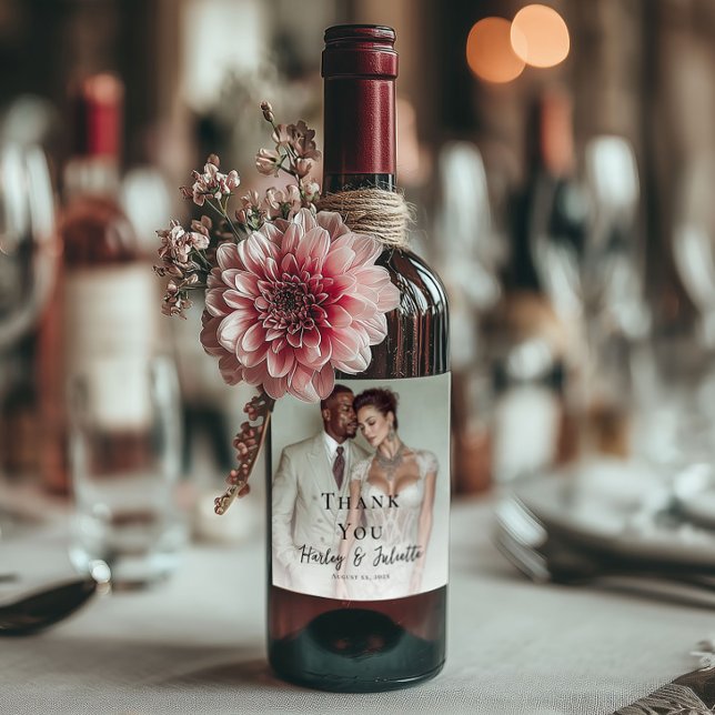 Rótulo De Garrafa De Cerveja Elegant photo wedding (Criador carregado)