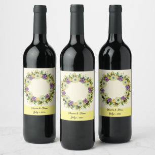Rótulo De Garrafa De Cerveja Elegante de Vinho de Ensaio de recepções de casame