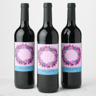 Rótulo De Garrafa De Cerveja Elegante de Vinho de Ensaio de recepções de casame