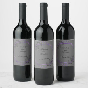 Rótulo De Garrafa De Cerveja Elegante de Vinho de Ensaio de recepções de casame