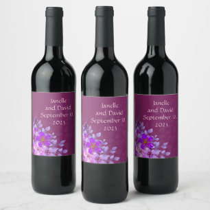 Rótulo De Garrafa De Cerveja Elegante de Vinho de Ensaio de recepções de casame