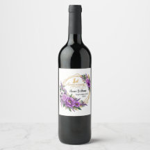 Elegante Floral Dourado 1º Aniversário de Casament