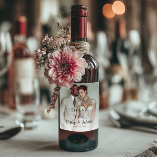 Rótulo De Garrafa De Cerveja Elegante foto de casamento