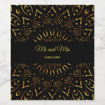 Elegante na moda étnico mandala ornamentado negro 