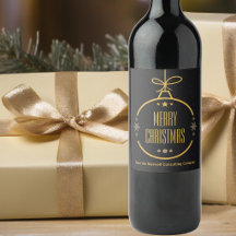 Elegante Ouro Preto Feliz Natal Empresa Personaliz