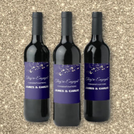 Rótulo De Garrafa De Cerveja Elegante, Parabéns de Noivado Personalizados 