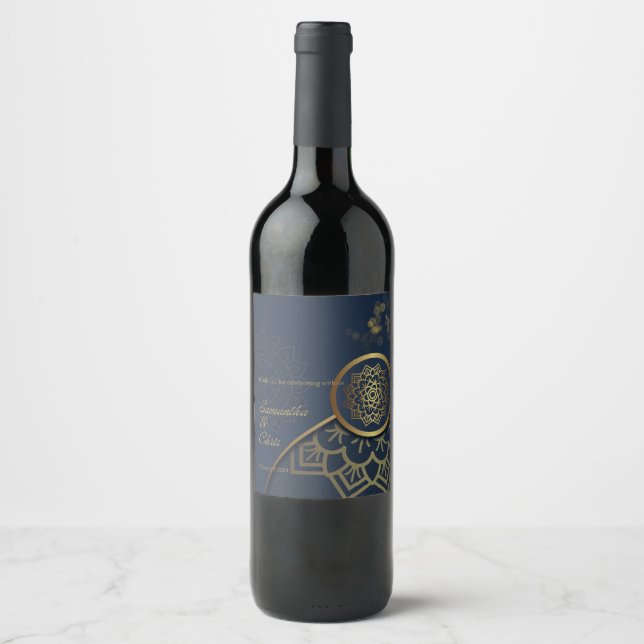 Rótulo De Garrafa De Cerveja Elegante Personalizado (Frente)