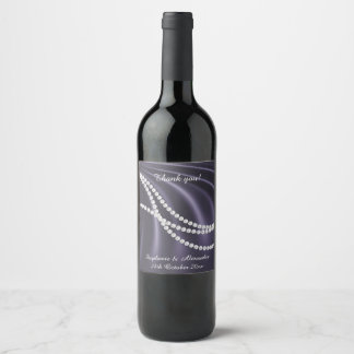 RÓTULO DE GARRAFA DE CERVEJA ELEGANTE PURPLE SATIN PEARL PERSONALIZÁVEL