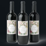 Rótulo De Garrafa De Cerveja Elegante Romântico Rústico Floral Casamento Quadra<br><div class="desc">Coroa floral romântica elegante em burgundy,  rosa bege,  verde sage. Use para decorar ou selar o convite do chá de noiva ou do casamento. Disponível para água,  vinho espumante,  cerveja e outras garrafas. 100% de satisfação do cliente com “Zazzle”</div>