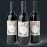 Rótulo De Garrafa De Cerveja Elegante Romântico Rústico Floral Casamento Quadra<br><div class="desc">Coroa floral romântica elegante em burgundy,  rosa bege,  verde sage. Use para decorar ou selar o convite do chá de noiva ou do casamento. Disponível para água,  vinho espumante,  cerveja e outras garrafas. 100% de satisfação do cliente com “Zazzle”</div>