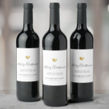 Elegante Rótulo de Natal Moderno em Dourado com Co