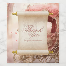 Rótulo De Garrafa De Cerveja Elegante vintage obrigado romântico você casamento