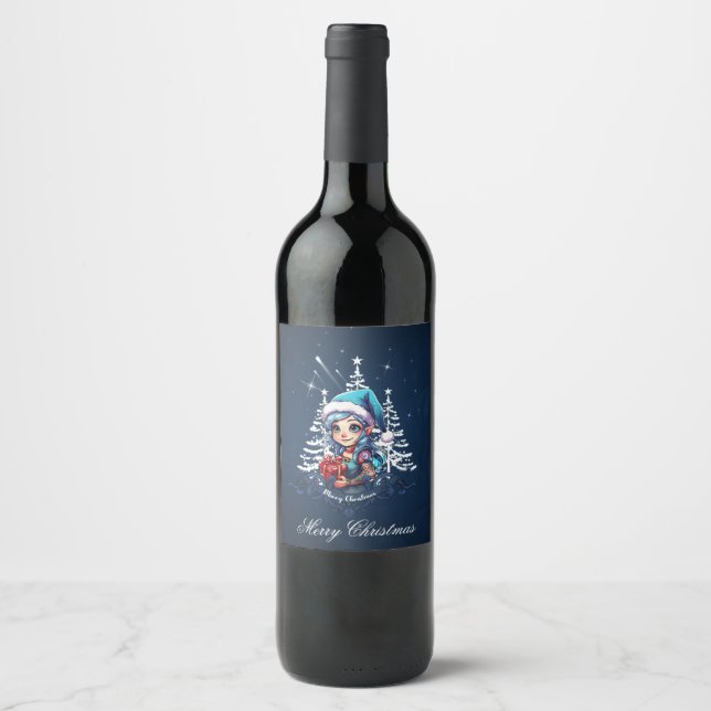 Rótulo De Garrafa De Cerveja Elfo alegre (Frente)