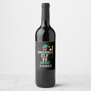 Rótulo De Garrafa De Cerveja Elfo de Beisebol com Nome Personalizado Família Co