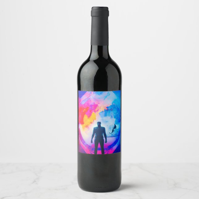 Rótulo De Garrafa De Cerveja Em pé em Cores (Frente)