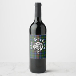 Rótulo De Garrafa De Cerveja Emblema da Clan MacLaren e Tartan Personalizável