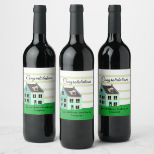 Rótulo De Garrafa De Cerveja Empresa de Imóveis Casa Nova Aconchegante Presente