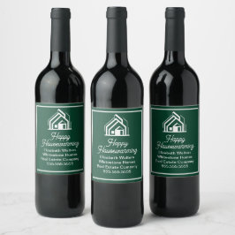 Rótulo De Garrafa De Cerveja Empresa Imobiliária Chic Green Corretor Personaliz