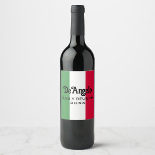 Rótulo De Garrafa De Cerveja Encontro de Família Italiano Personalizado