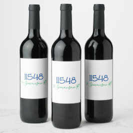 Rótulo De Garrafa De Cerveja Endereço de Rua com CEP Personalizado Vinho L