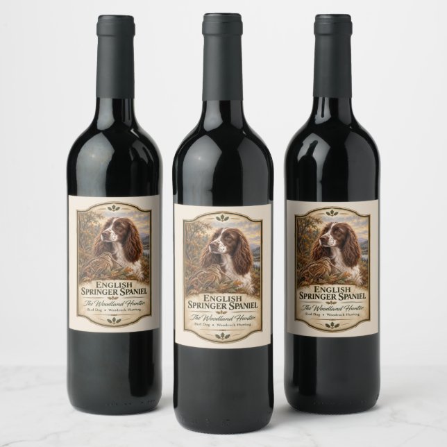 Rótulo De Garrafa De Cerveja English Springer Spaniel  (Garrafas)