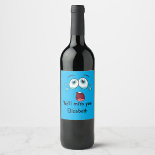 Rótulo De Garrafa De Cerveja Engraçado Adeus, vamos sentir sua falta