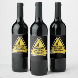 Rótulo De Garrafa De Cerveja Engraçado Alerta de Passagem de Aniversário