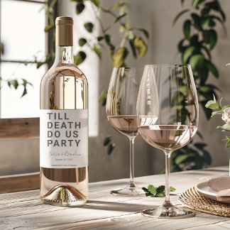 Rótulo De Garrafa De Cerveja Engraçado até que a morte nos dê Noivado ou casame