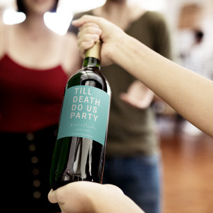 Rótulo De Garrafa De Cerveja Engraçado até que a morte nos dê Noivado ou casame