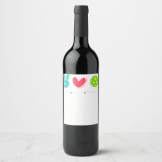 Rótulo De Garrafa De Cerveja Engraçado Pickleball Court de Amor pela Paz Jogar