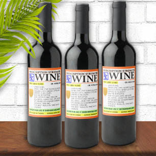 Rótulo De Garrafa De Cerveja Engraçado Prescrição Branca