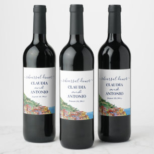 Rótulo De Garrafa De Cerveja Ensaio de Jantar de Casamento na Riviera Italiana