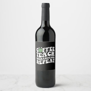Rótulo De Garrafa De Cerveja Ensino de Café Shenanigans Repete Professora de Bo
