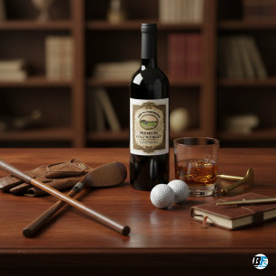 Rótulo De Garrafa De Cerveja Envelhecido à Perfeição Golfe Personalizado Golfe