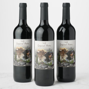 Rótulo De Garrafa De Cerveja Epagneul Breton, Bretanha Spaniel