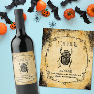 Rótulo De Garrafa De Cerveja Escaravelho de Apothecary Halloween