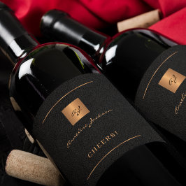 Rótulo De Garrafa De Cerveja Escrita de nome personalizado elegante e elegante 