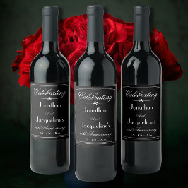 Rótulo De Garrafa De Cerveja Escrito Elegante negro do Partido do Aniversário d