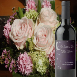 Rótulo De Garrafa De Cerveja Escrito No Chá de panela Das Estrelas